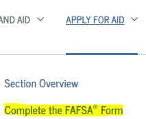 complete fafsa here