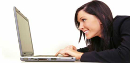 girl using computer