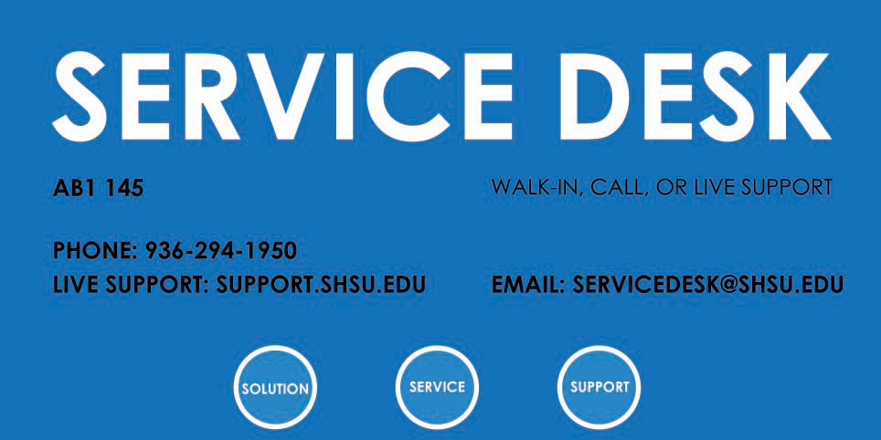 Service Desk AB1 145 Walk-In, Call, or Live Support