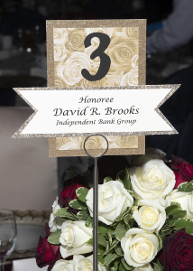 Table marker 2: honoree Brooks