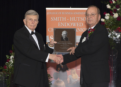 Hall receives plaque