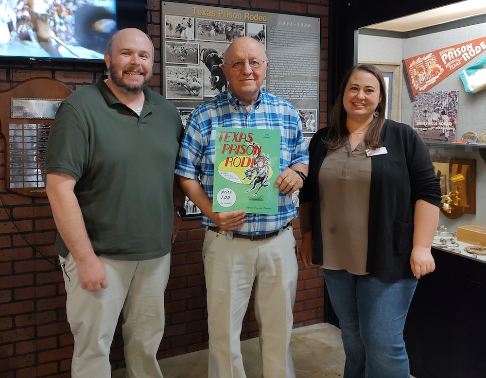 Trent Shotwell, Jim Willett and Michelle McCrary at the Texas Prison Museum in Huntsville, TX.