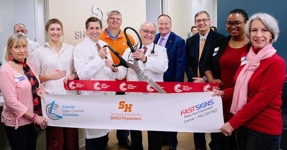 A ceremonial ribbon-cutting, led by Mohr, Boudreaux, Stephenson, Dr. Robert Suter, senior associate dean for Clinical Integration and Scott Harper, president of the Conroe/Lake Conroe Chamber of Commerce, marked the occasion.