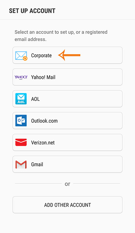 charter mobile email settings for android