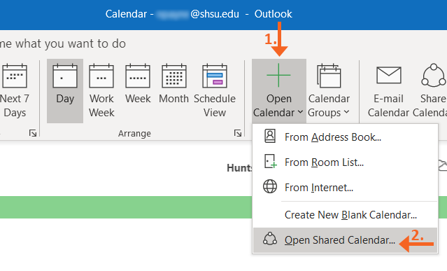 Adding A Shared Calendar In Outlook 365 Monitoring solarquest in