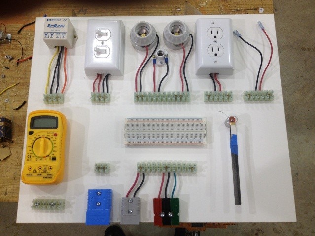 Assembly of tabletop training unit 